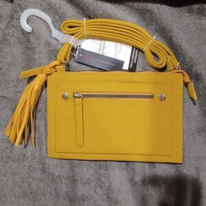 Mustard Yellow No Boundaries Marie Triple Compartment Crossbody bag